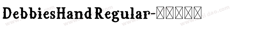 DebbiesHand Regular字体转换